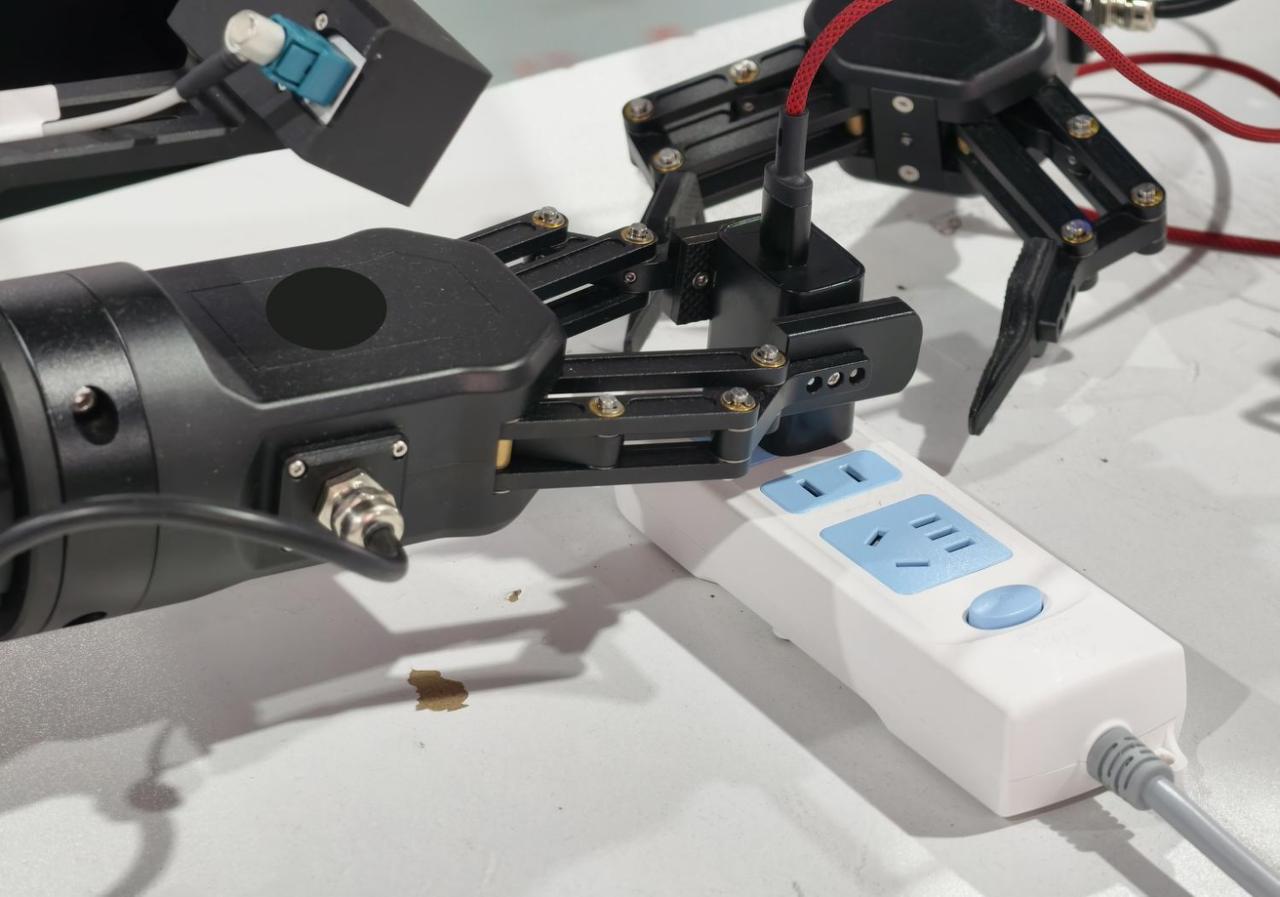 Charger inserted into the socket