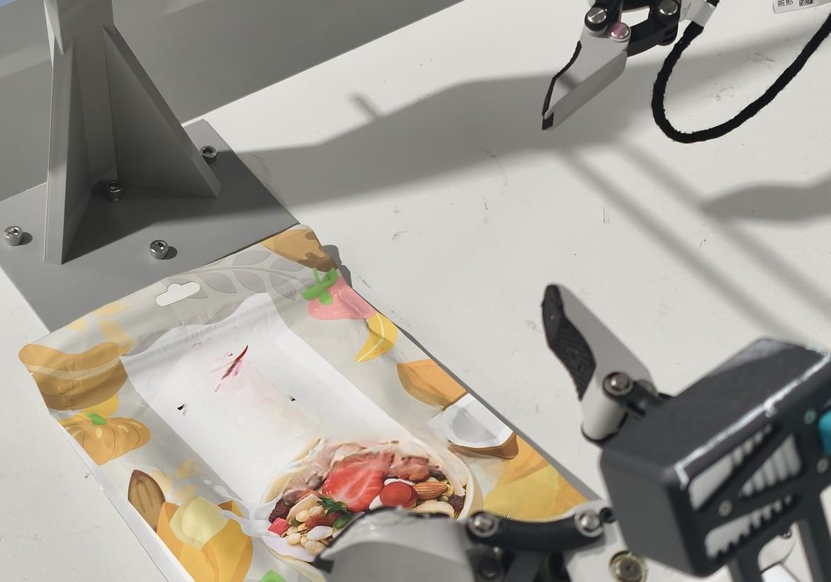 Robot approaching a snack package